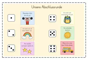 Vorschau - Spiele - Abschlusstunde in Klasse 4 mit dem Reflexionswürfel - Seite 1