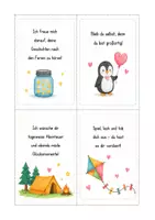 Vorschau - Bildkarten - Ferienkarten Kinder | 28 Ferien Karten zum Ausdrucken | Abschied Schule Kindergarten Hort | Positive Botschaften - PDF Download - Seite 2