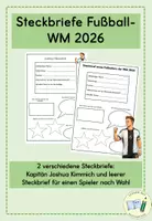 Vorschau - Arbeitsblätter - WM 2026: Steckbriefe Fußballer (Online-Recherche) - Deckblatt