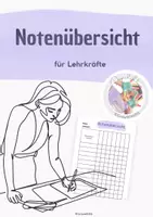 Vorschau - Lehrpläne/Lehrermaterial - Notenübersicht für Lehrkräfte📘📝 - Deckblatt