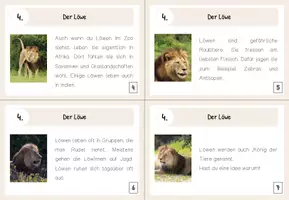 Vorschau - Aufgabenkarten - Lesekärtchen- Der Löwe (+Silbenschrift) - Seite 2