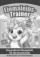 Vorschau - Unterrichtsreihen - Einmaleins-Trainer Einhorn: 1x1 & Division (druckerfreundlich) - Deckblatt