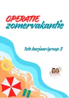 Voorbeeld - Operatie zomervakantie L1 - groep 3 - Voorblad