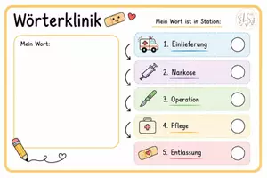Vorschau - Arbeitsblätter - die Wortklinik (Fehler sind Helfer) - Seite 1