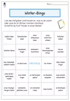 Vorschau - Arbeitsblätter - Bingo Winter Grundschule – Freiarbeit Lernspiel | Winterwörter & Aktivitäten | Klasse 2–4 - Seite 1