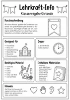 Vorschau - Mal- und Bastelvorlagen - Klassenregeln Grundschule – Wimpelkette mit Klassenvertrag, Symbolen & Blanko-Vorlagen | Deutsch/Kunst Klasse 1–4 - Seite 1