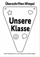 Vorschau - Mal- und Bastelvorlagen - Klassenregeln Grundschule – Wimpelkette mit Klassenvertrag, Symbolen & Blanko-Vorlagen | Deutsch/Kunst Klasse 1–4 - Seite 3