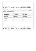 Vorschau - Mal- und Bastelvorlagen - Irregular verbs – interaktives Flipbook (unregelmäßige Verben) | Bastelvorlage - Seite 2