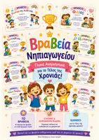 Προεπισκόπηση - Φυλλάδια - Βραβεία Νηπιαγωγείου – Γλυκά Αναμνηστικά για το Τέλος της Χρονιάς - Εξώφυλλο