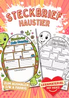 Vorschau - Arbeitsblätter - Steckbrief Haustier Schildkröte - Deckblatt