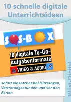 Vorschau - Anderer Materialtyp - SOS-BOX - 10 digitale To-Go-Aufgabenformate (nicht nur) für heiße Tage in der Grundschule nur mit 🎥VIDEO & AUDIO🎤 - Deckblatt
