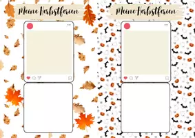 Vorschau - Anderer Materialtyp - Meine Herbstferien Erzählungen - Instagrampost - Seite 1
