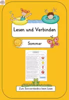 Vorschau - Arbeitsblätter - Lesen und Verbinden - Sommer - Deckblatt