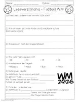Vorschau - Arbeitsblätter - Leseverständnis Fußball Weltmeisterschaft 2026 - Klasse 3 & 4 - Lesetexte WM - Seite 3