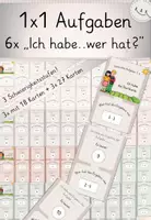 Vorschau - Spiele - 1x1 Spiel - 6x „Ich habe, wer hat?“ zum kleinen Einmaleins, differenziert - Deckblatt