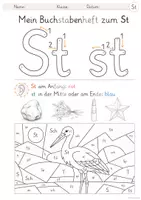 Vorschau - Arbeitsblätter - Anfangsunterricht: Buchstabeneinführung St - Buchstabenheft (Klasse 1) - Seite 2