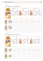 Vorschau - Arbeitsblätter - Anfangsunterricht: Buchstabeneinführung St - Buchstabenheft (Klasse 1) - Seite 3