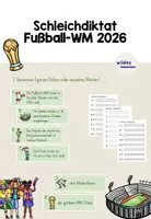 Vorschau - Arbeitsblätter - Schleichdiktat/ Schreibspaziergang Fußball-WM 2026 - Deckblatt