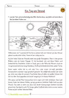 Vorschau - Arbeitsblätter - Deutsch im Sommer - Lesen, Wortarten, Abschreiben - Seite 3