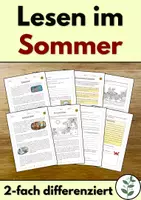 Vorschau - Arbeitsblätter - Lesen im Sommer Klasse 3/4 Übungen Leseverständnis - Deckblatt
