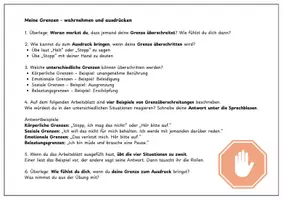 Vorschau - Arbeitsblätter - Grenzen setzen lernen I Meine Grenzen - Seite 2