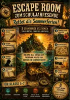 Vorschau - Spiele - Escape Room zum Schuljahresende – Rettet die Sommerferien! - Deckblatt
