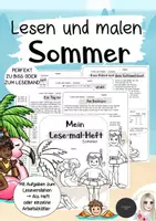 Vorschau - Arbeitsblätter - Lesen und malen Klasse 2 und 3 - Sommer - Deckblatt