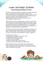 Vorschau - Arbeitsblätter - Lesen und malen Klasse 2 und 3 - Sommer - Seite 1
