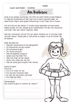 Vorschau - Arbeitsblätter - Lesen und malen Klasse 2 und 3 - Sommer - Seite 3