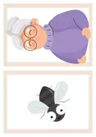 Vorschau - Arbeitsblätter - Materialpaket I know an old lady who swallowed a fly - Seite 1