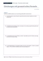 Vorschau - Arbeitsblätter - Materialpaket Gleichungen - Bruchgleichungen - Textgleichungen - Formeln - Seite 1