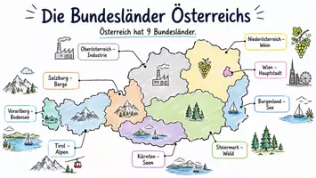 Vorschau - Arbeitsblätter - Arbeitsblätter zum Thema "Die Bundesländer Österreichs" + Lösung & MP3 + Infografik - Seite 1