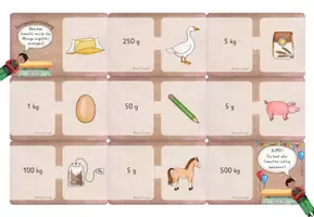 Vorschau - Stationenlernen - Gewichte Klasse 1-2; 10x Dominos differenziert! Gramm, Kilogramm - Seite 3