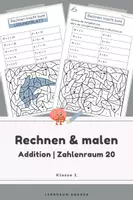 Vorschau - Arbeitsblätter - Addition im Zahlenraum 20 – Rechnen & Malen | Ausmalbild Delfin | 1. Klasse Grundschule - Deckblatt