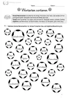Vorschau - Arbeitsblätter - Wortfeld Fußball - Wörter in Wortarten sortieren - Seite 3
