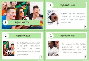 Vorschau - Aufgabenkarten - Lesekärtchen - Fußball WM 2026 (+Silbenschrift) - Seite 1
