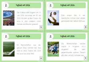 Vorschau - Aufgabenkarten - Lesekärtchen - Fußball WM 2026 (+Silbenschrift) - Seite 2