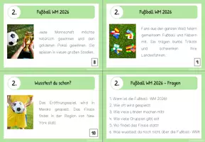 Vorschau - Aufgabenkarten - Lesekärtchen - Fußball WM 2026 (+Silbenschrift) - Seite 3