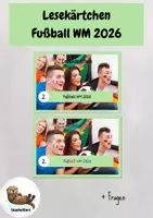 Vorschau - Aufgabenkarten - Lesekärtchen - Fußball WM 2026 (+Silbenschrift) - Deckblatt