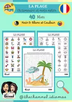 Vorschau - Arbeitsblätter - LA PLAGE – Dictionnaire visuel et mots mêlés (40 mots) - Deckblatt