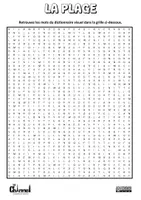 Vorschau - Arbeitsblätter - LA PLAGE – Dictionnaire visuel et mots mêlés (40 mots) - Seite 2
