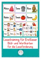 Vorschau - Fördermaterial/Inklusion - Lesetraining für Erstleser. Lesen lernen leicht gemacht! Bild- und Wortkarten - Deckblatt