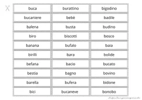 anteprima - Giochi - 12 TOMBOLE DELLE SILLABE: PAROLE CHE INIZIANO CON LA SILLABA… - Pagina 3