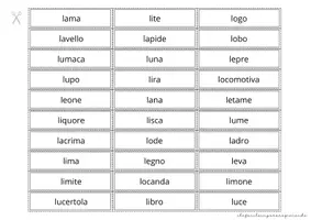 anteprima - Giochi - SILLABE LA LE LI LO LU – TOMBOLA PAROLE - Pagina 2