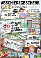 Vorschau - Bildkarten - Abschiedsgeschenk Klasse 4 / Grundschule Abschied - Deckblatt