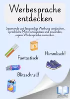 Vorschau - Arbeitsblätter - Werbesprache entdecken (analysieren und selbst anwenden) - Deckblatt