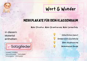Vorschau - Poster - Merkplakate zum Thema Satzglieder - Seite 1