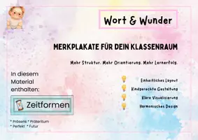 Vorschau - Poster - Merkplakate zum Thema Zeitformen - Seite 1