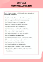 Vorschau - Arbeitsblätter - Konjunktion "Deshalb" (A2) - Erklärung, Übungen, Lösungen - Seite 1