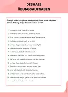 Vorschau - Arbeitsblätter - Konjunktion "Deshalb" (A2) - Erklärung, Übungen, Lösungen - Seite 2